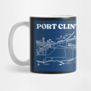 Port Clinton Map Art Mug